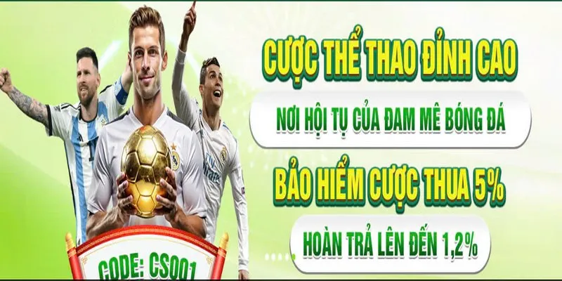 Người chơi sẽ được nhận bảo hiểm thể thao lên tới 5%
